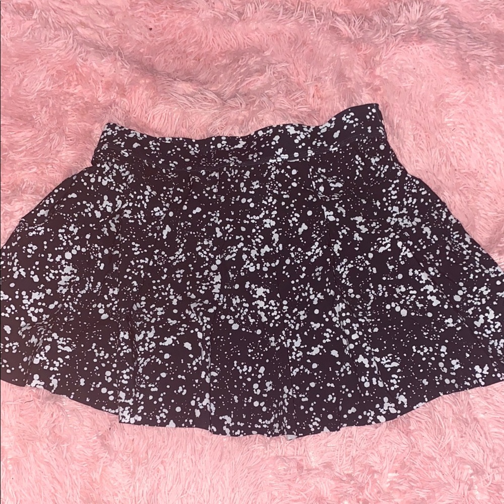 Black and White Patterned Women's Skirt